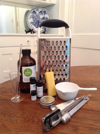 Supplies for creating orange blossom tobacco solid perfume.